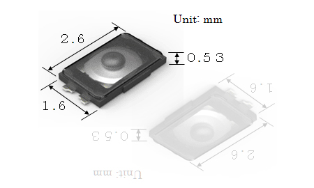 同時(shí)實(shí)現(xiàn)2.6×1.6mm的小尺寸和防塵防水性能 開(kāi)發(fā)并開(kāi)始量產(chǎn)TACT Switch? 帶凸起表面貼裝型(相當(dāng)于IP67)“SKTA